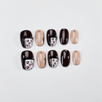 Trendy Two - Tone Leopard Nails with Sparkle - Must - Have Manicure