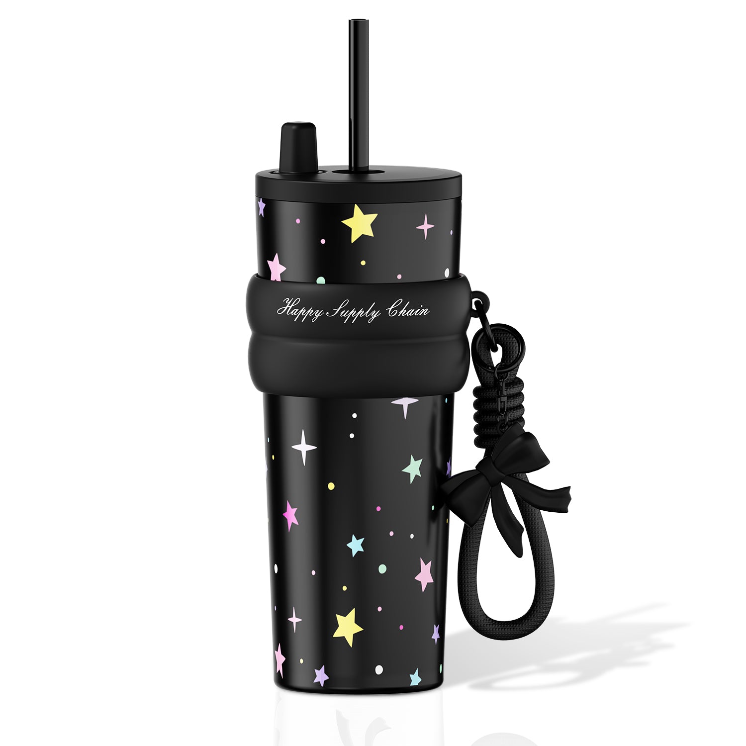 24oz Iced Coffee Tumbler – 316L Stainless Steel  Leakproof Lid + Straw