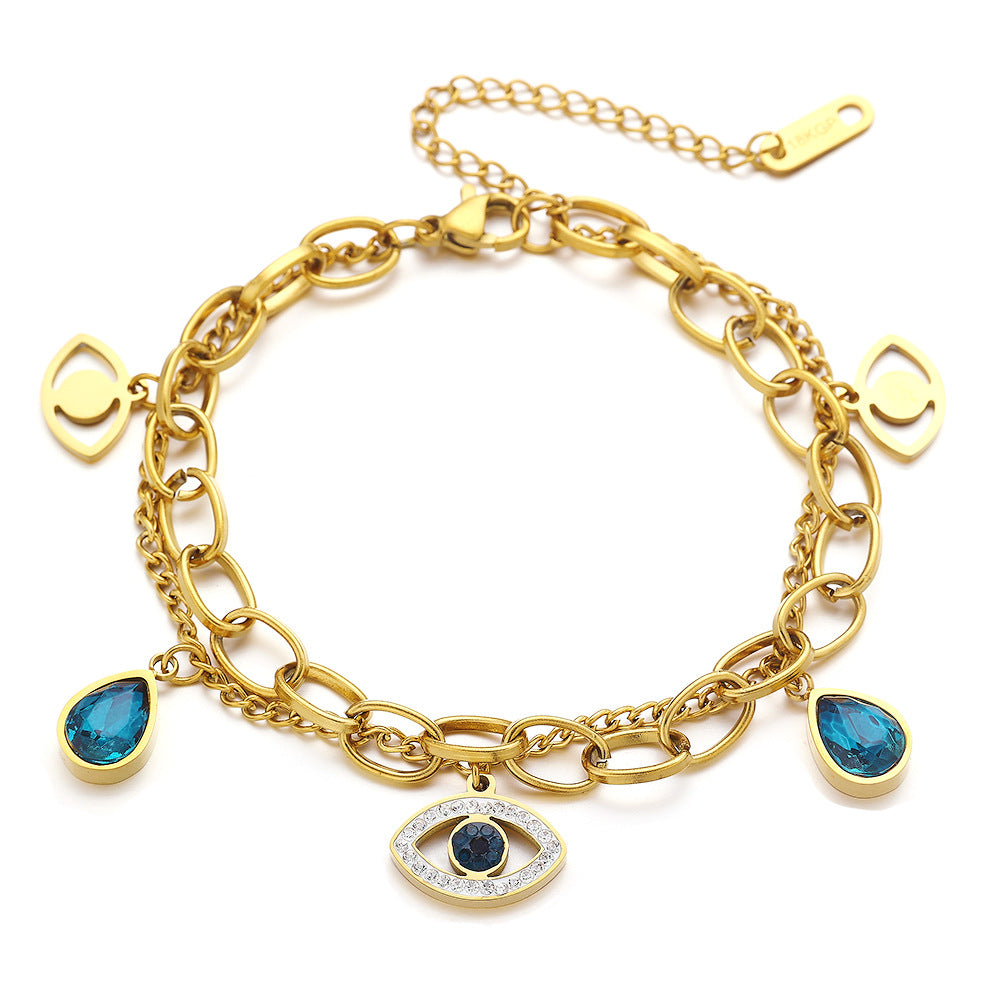 Devil's Eye Titanium Steel Bracelet