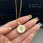 Small Daisy Necklace Openable Pendant