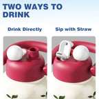 22 oz Water Bottle with Straw and Carry Handle