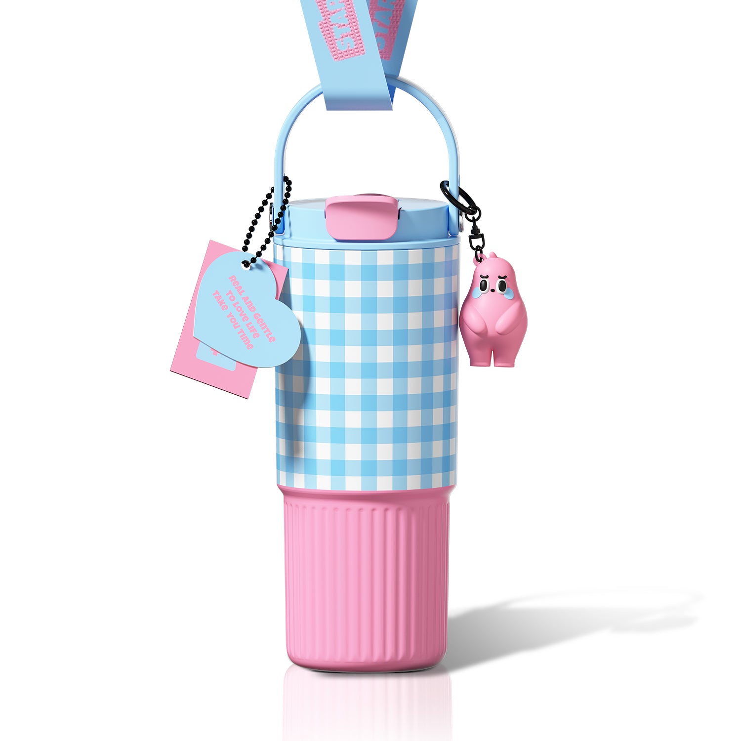 Blue and Pink 24 OZ Leak Proof Stainless Steel Tumble