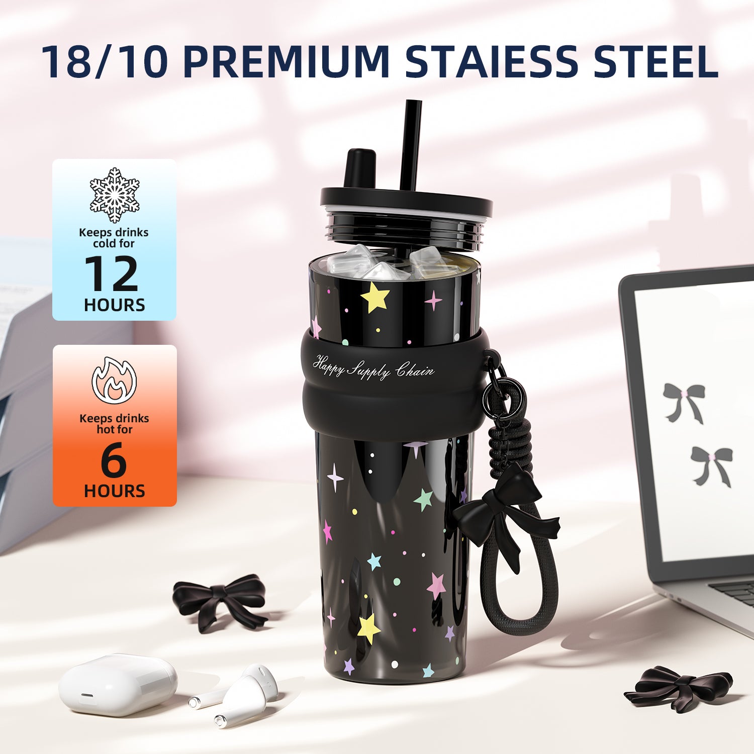 Shining Stars Insulated Water Bottle