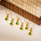 Water Drop 26 Letter Necklace
