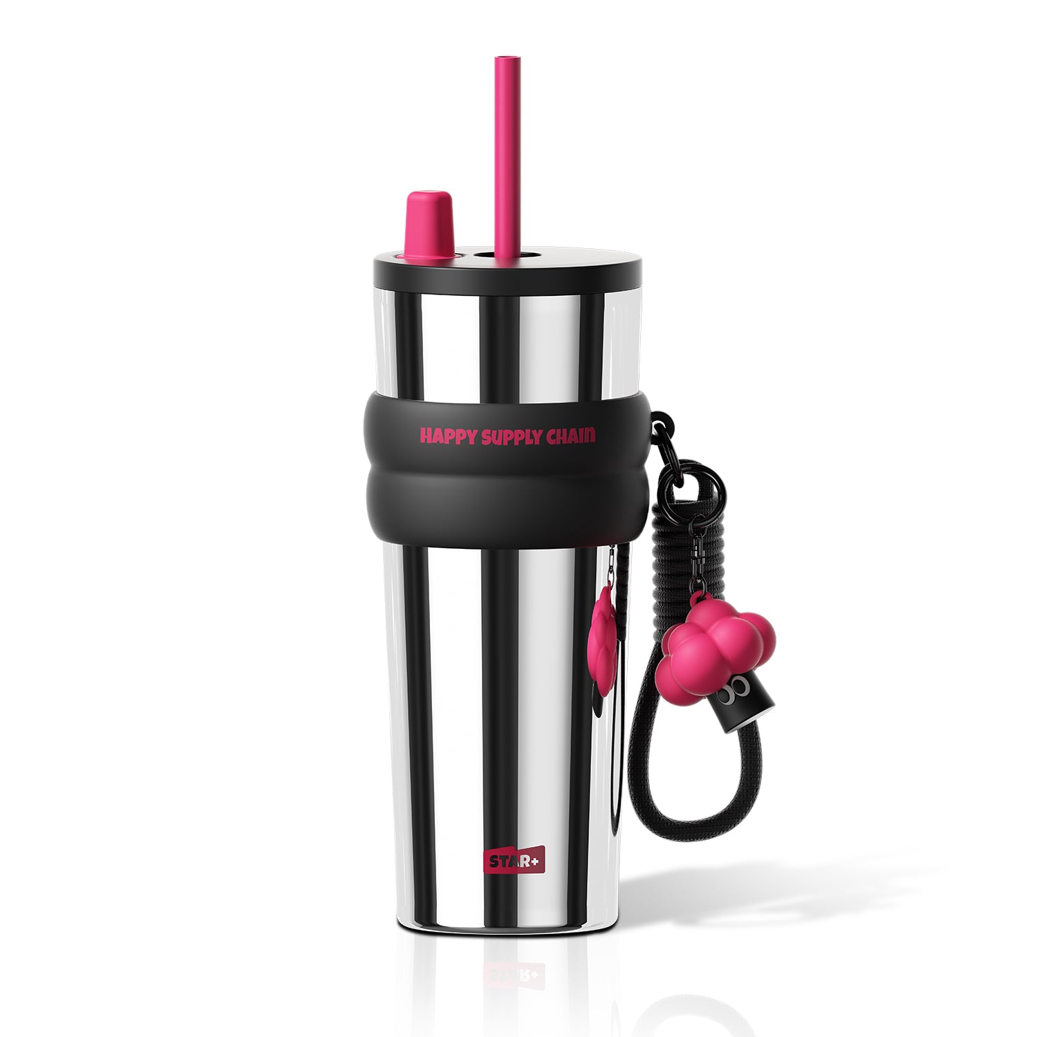 24oz Iced Coffee Tumbler – 316L Stainless Steel  Leakproof Lid + Straw