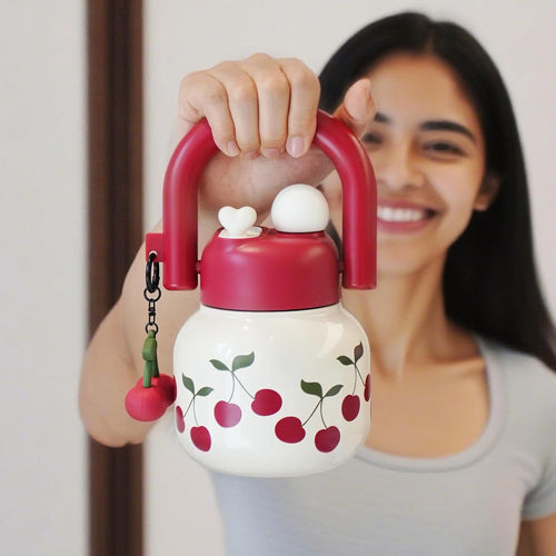 22 oz Water Bottle with Straw and Carry Handle