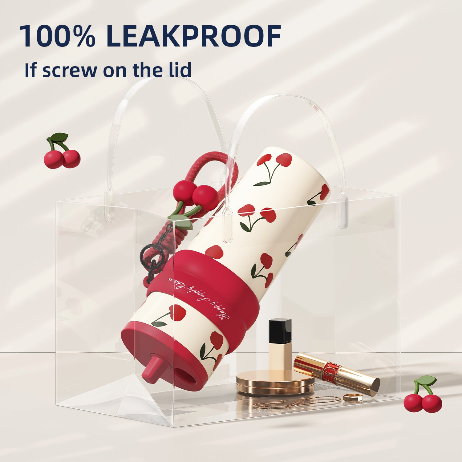 Cherry Insulated Water Bottle