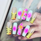 3D Floral Pink&Blue