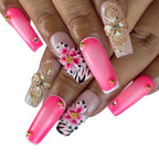 3D Hand Painted Flower Oval