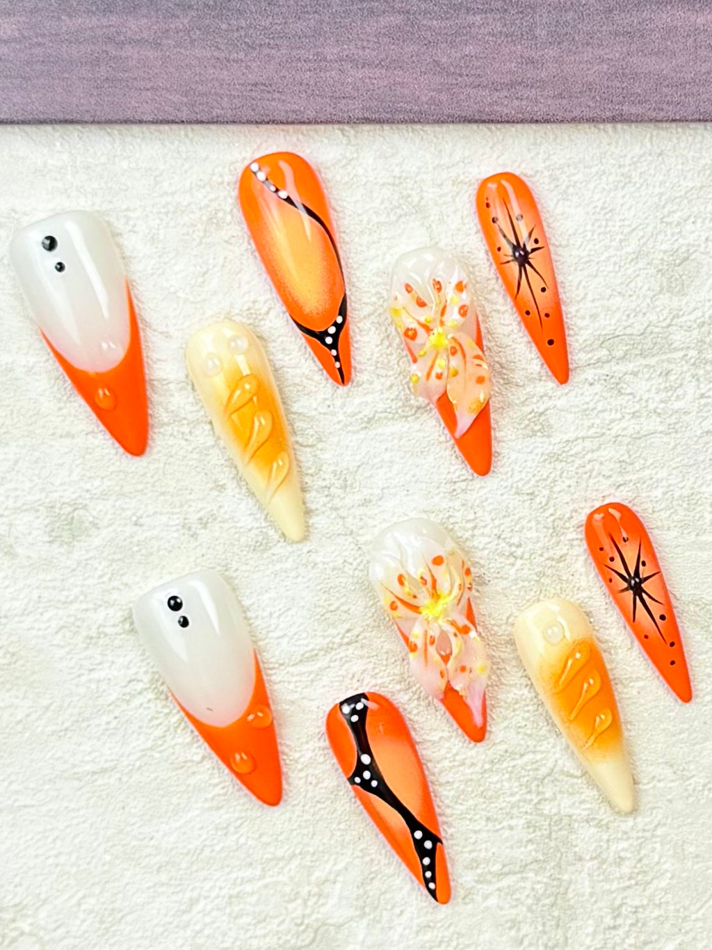 Orange Flowers With Shiny Beats