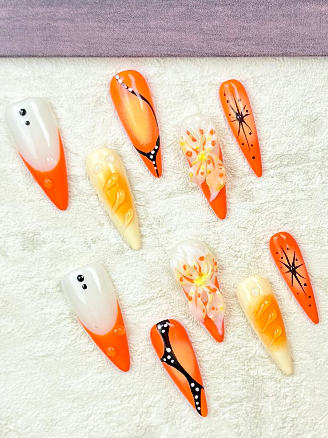 Orange Flowers With Shiny Beats