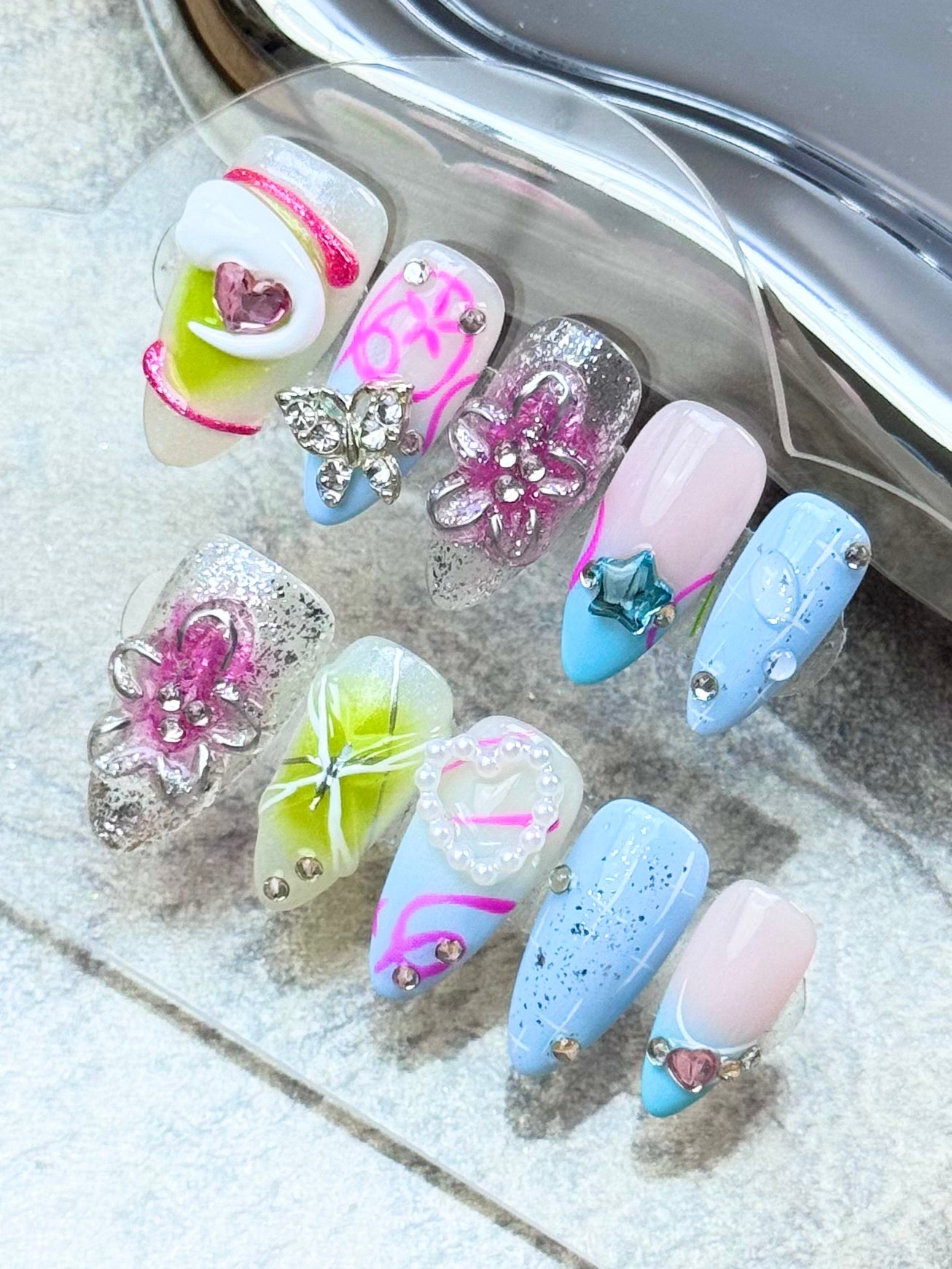 3D Butterfly Stars Glitter