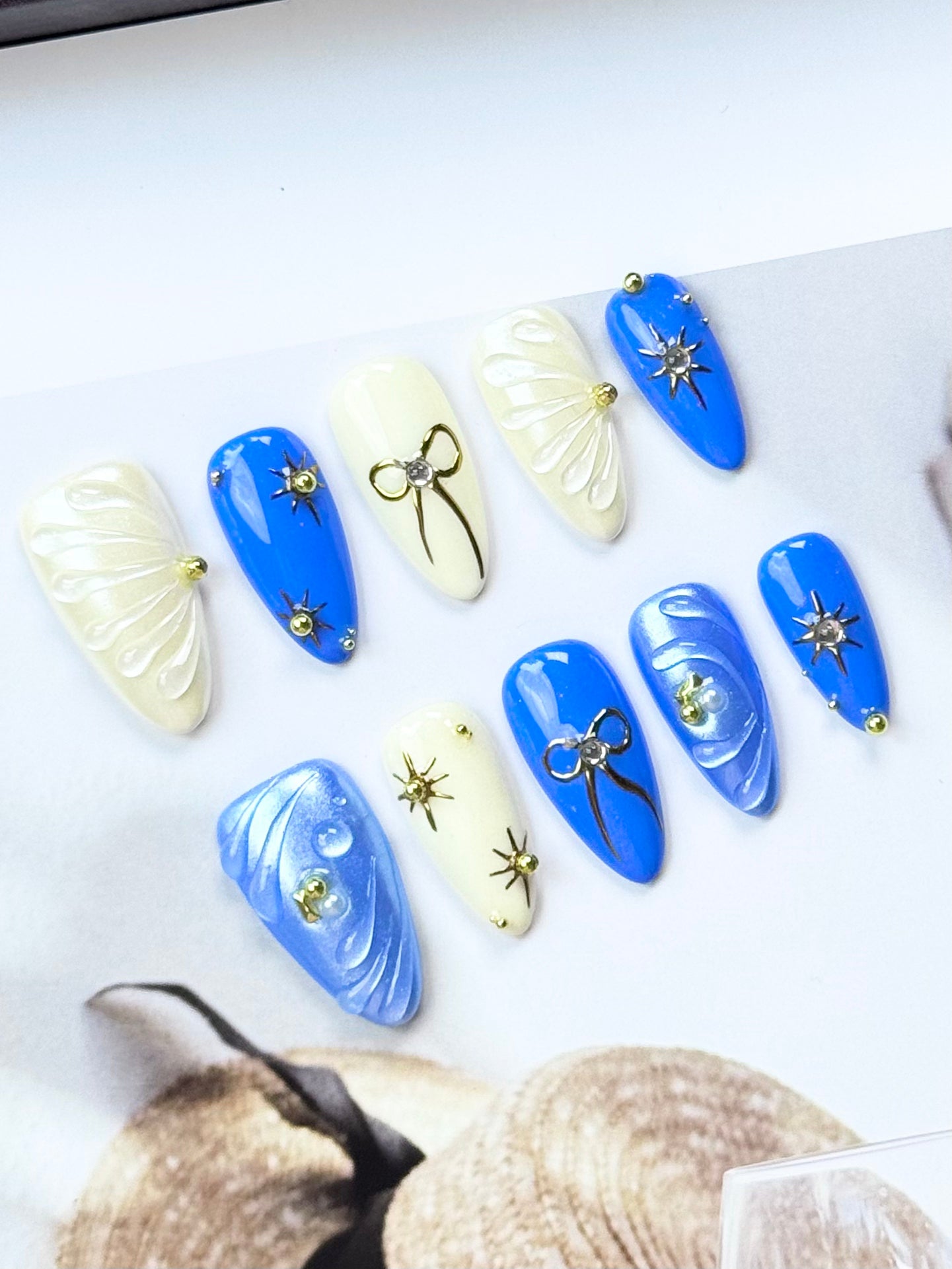 Hand Painted Blue Ocean