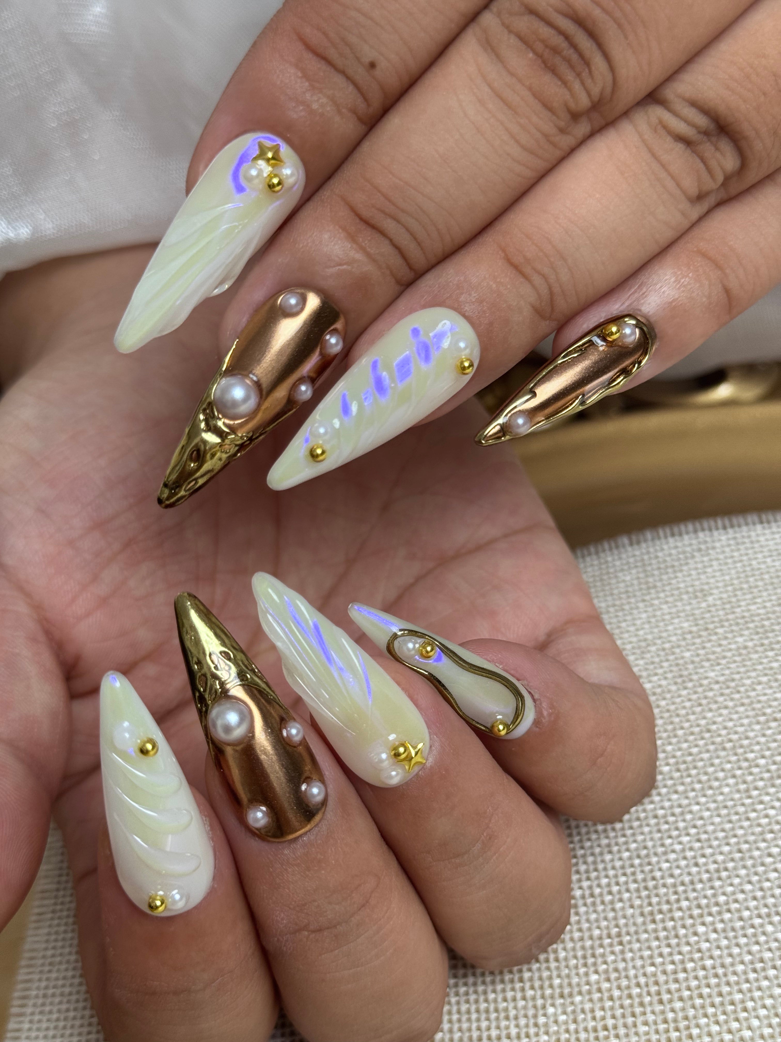 Gloden Chrome Abstract