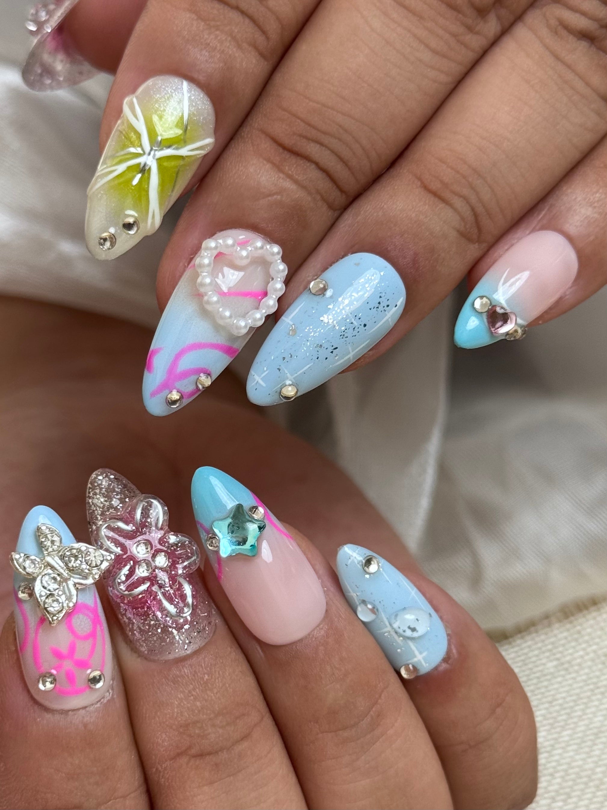 3D Butterfly Stars Glitter
