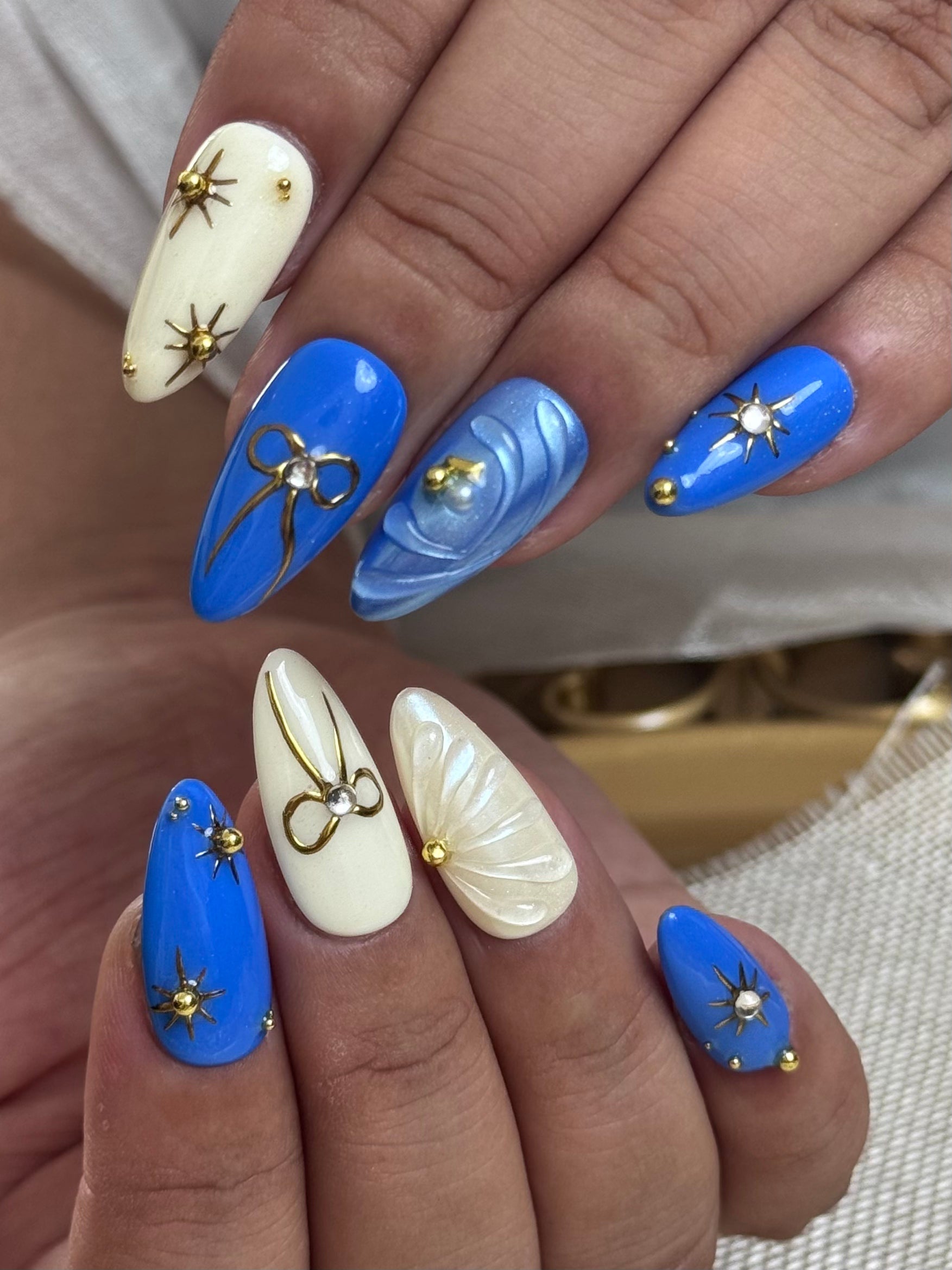 Hand Painted Blue Ocean