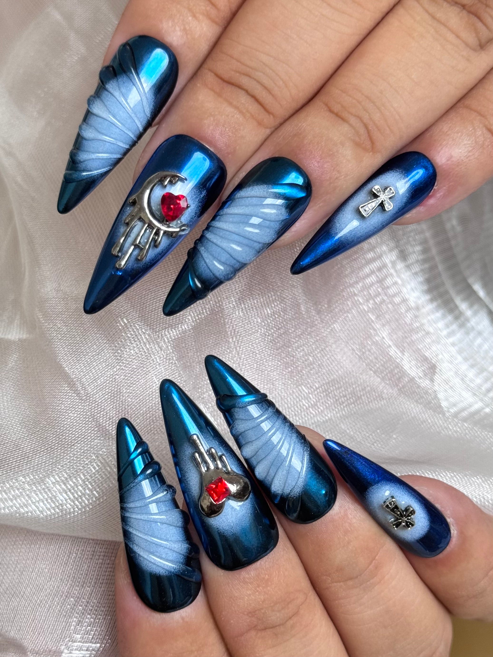 Dark Angel With Rhinestone Gems