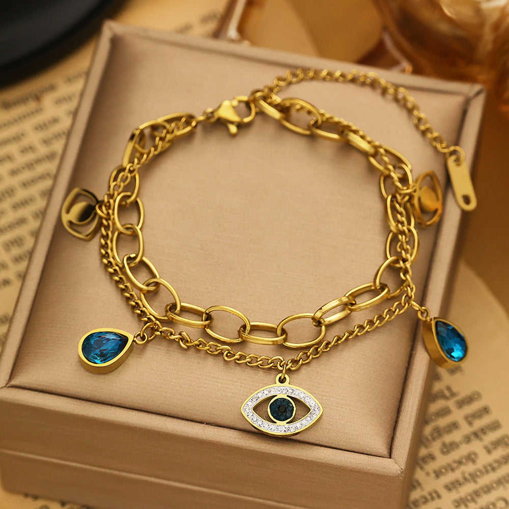 Devil's Eye Titanium Steel Bracelet
