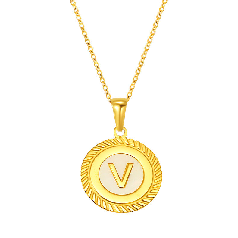 Shell 26 Letter Pendant Jewelry