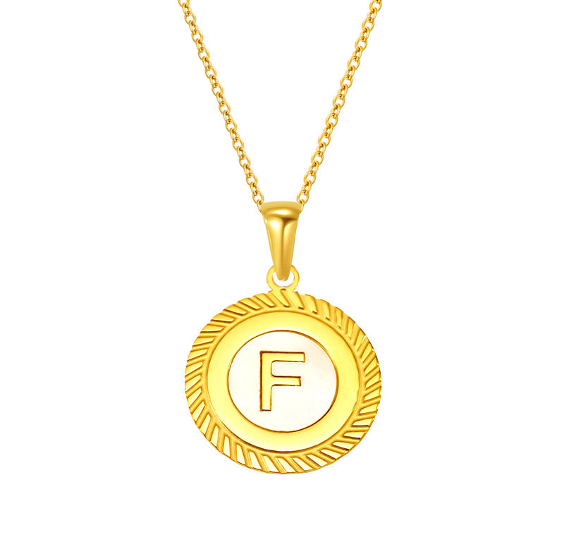 Shell 26 Letter Pendant Jewelry