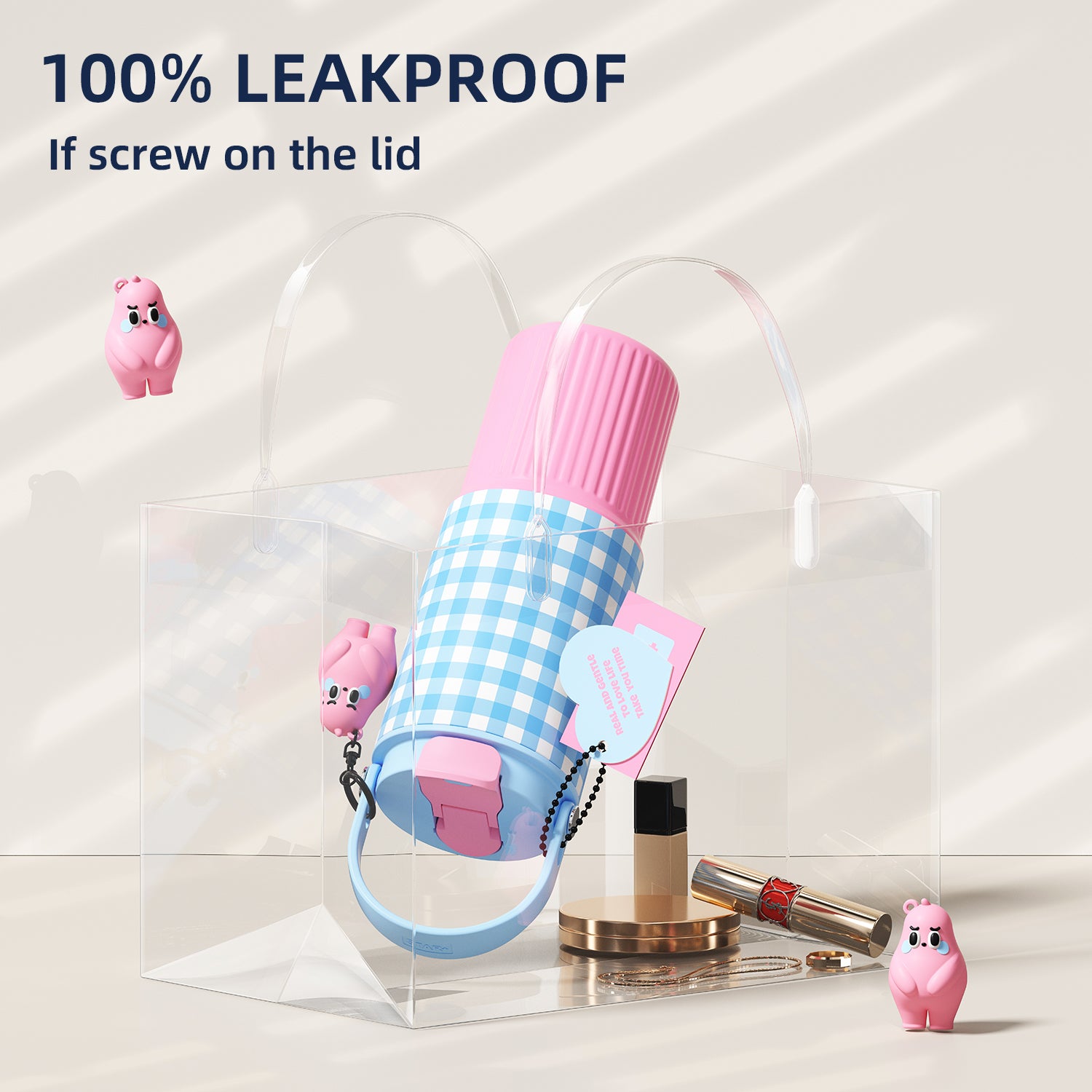 Blue and Pink 24 OZ Leak Proof Stainless Steel Tumble