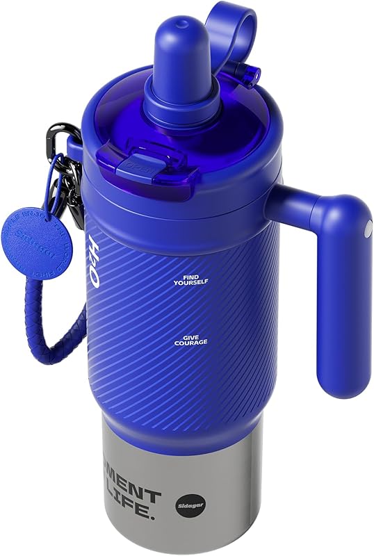 Tumbler with Handle and Straw