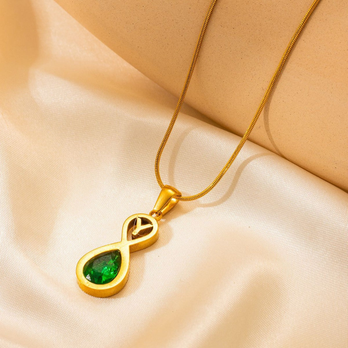 Water Drop 26 Letter Necklace
