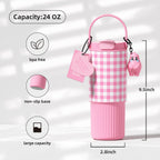 Blue and Pink 24 OZ Leak Proof Stainless Steel Tumble