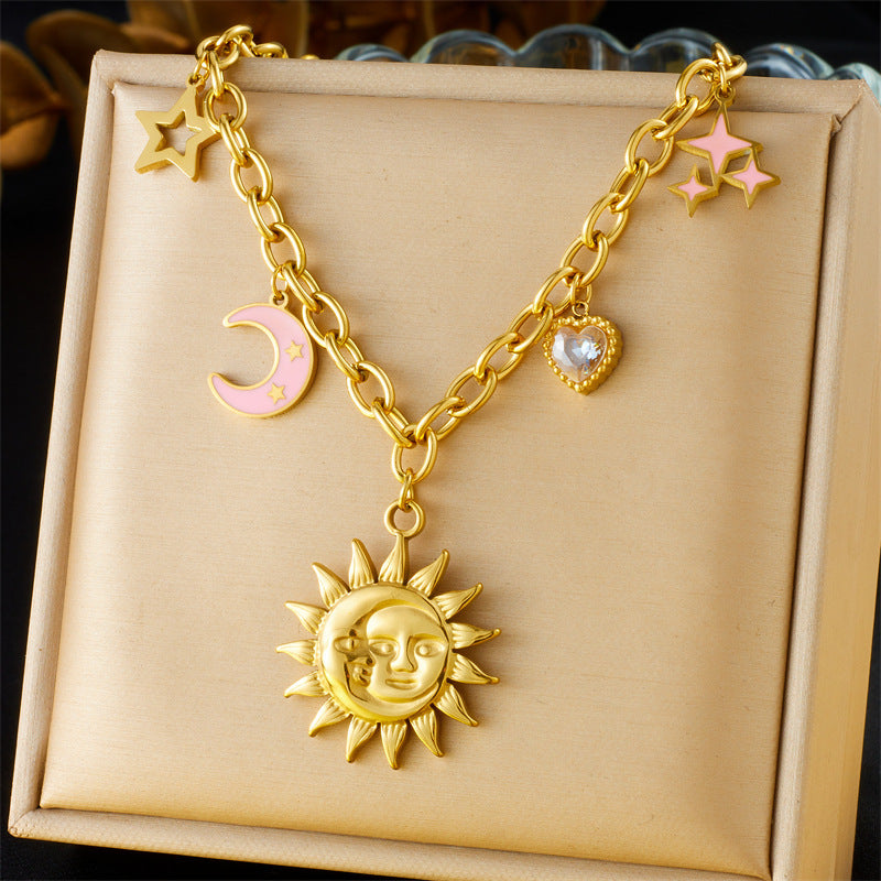 Sunflower Necklace Plated