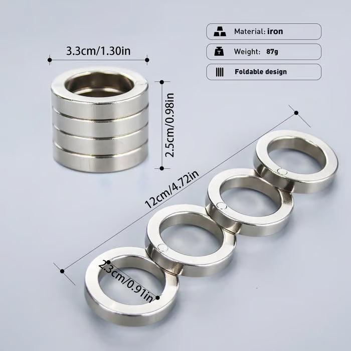 Folding Finger Ring, Four Finger Ring, StressReducing Finger Ring, Anxiety Relief