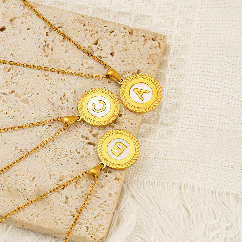 Shell 26 Letter Pendant Jewelry