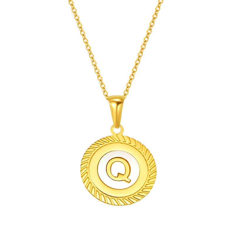Shell 26 Letter Pendant Jewelry