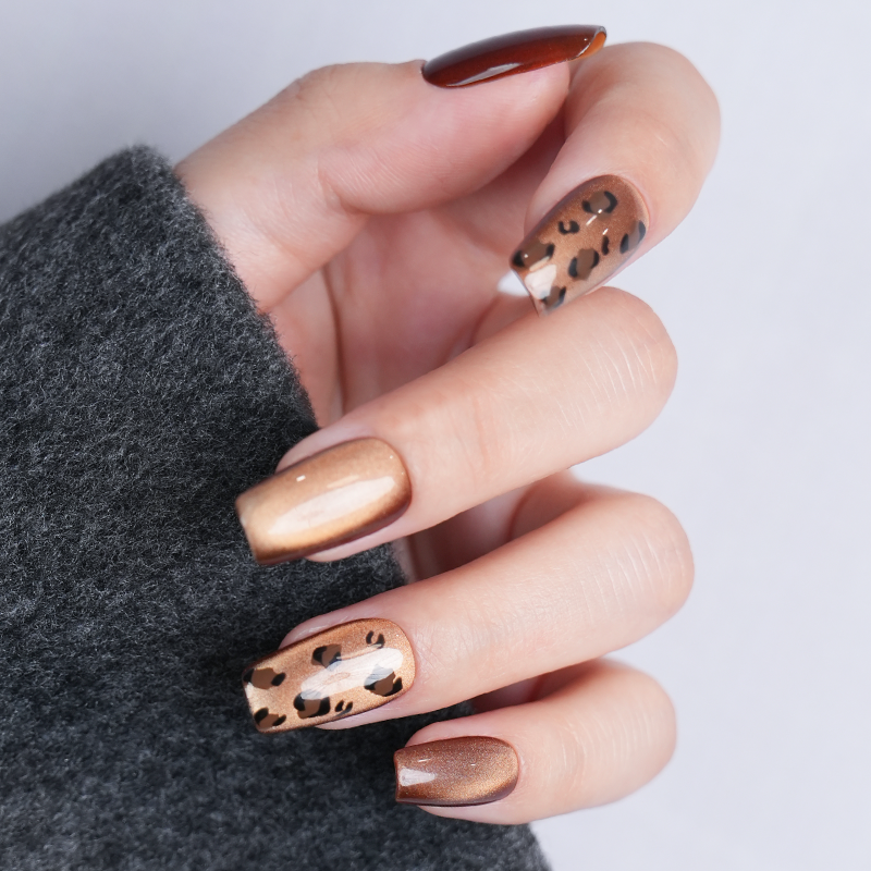 Nude Press On Nails Coffin Long Fake Nails Acrylic Gradient False Nails Marble Full Cover Stick On Nails for Women and Girls