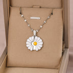 Small Daisy Necklace Openable Pendant