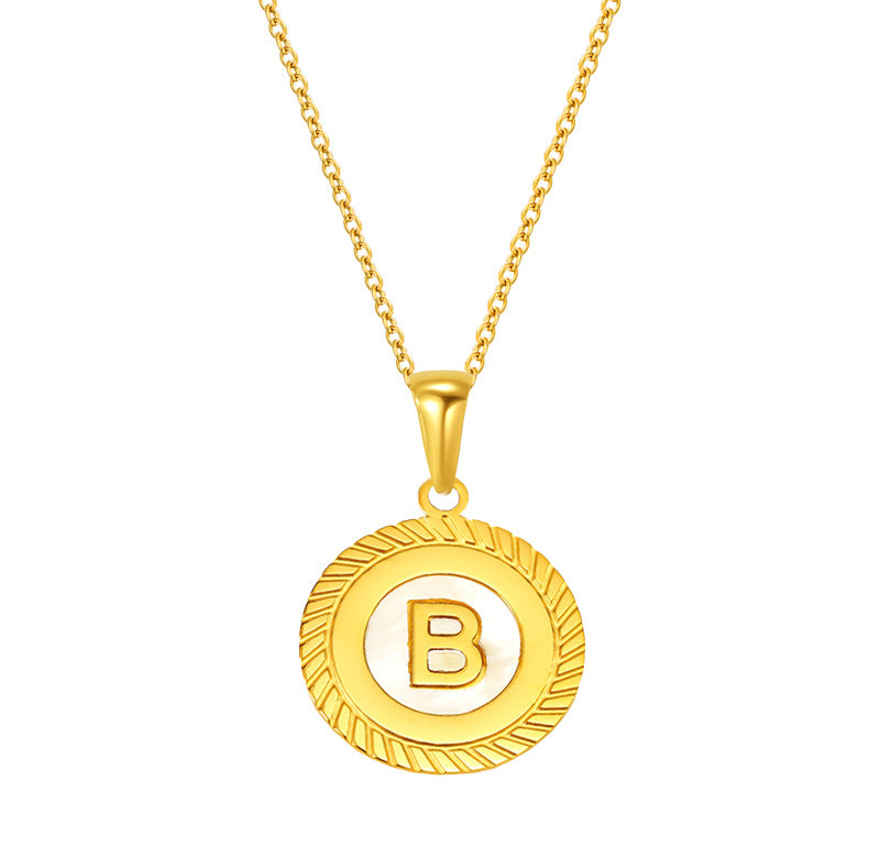 Shell 26 Letter Pendant Jewelry