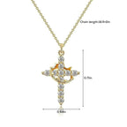 Simple Crown & Cross Pendant Choker Easter Necklace for Women & Men & Girls Pretty Crown Cross Necklace For Daily Party Clothing Decor Trendy All-match & Exquisite Jewelry gift Outdoorfun For Summer dealsforyoudays Back To School