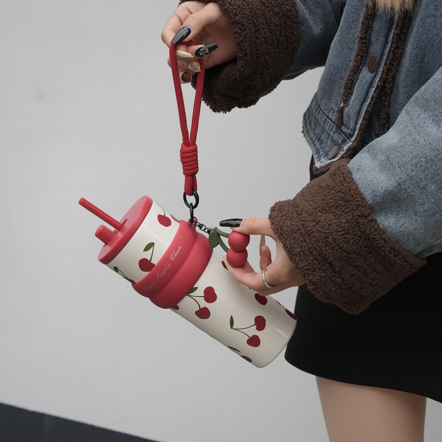 Cherry Insulated Water Bottle