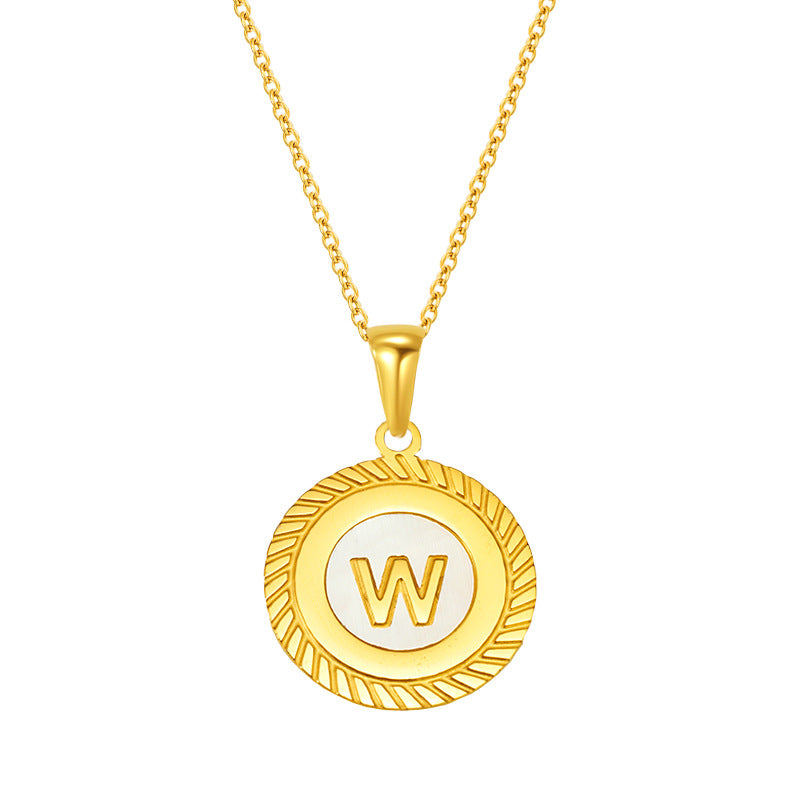 Shell 26 Letter Pendant Jewelry