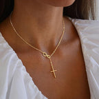 Simple Crown & Cross Pendant Choker Easter Necklace for Women & Men & Girls Pretty Crown Cross Necklace For Daily Party Clothing Decor Trendy All-match & Exquisite Jewelry gift Outdoorfun For Summer dealsforyoudays Back To School