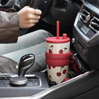 24oz Iced Coffee Tumbler – 316L Stainless Steel  Leakproof Lid + Straw