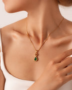 Water Drop 26 Letter Necklace