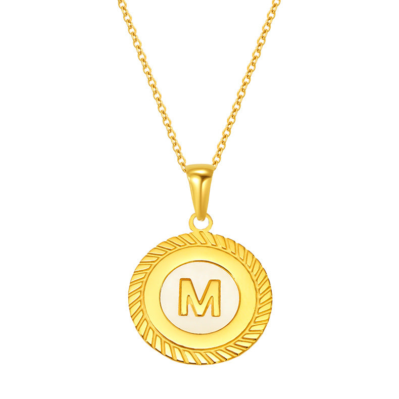 Shell 26 Letter Pendant Jewelry