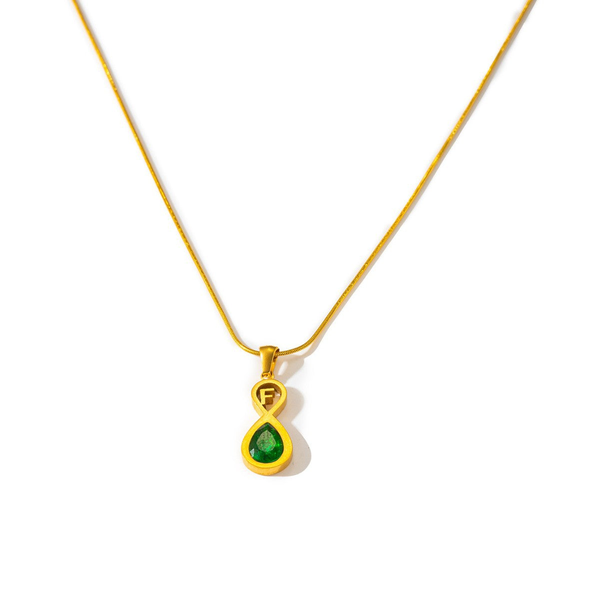 Water Drop 26 Letter Necklace