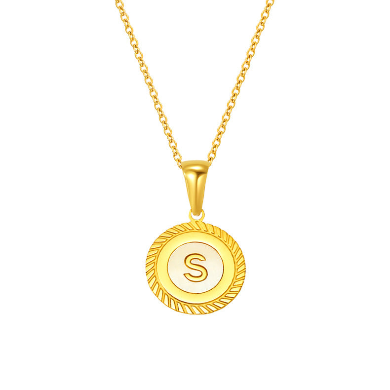 Shell 26 Letter Pendant Jewelry