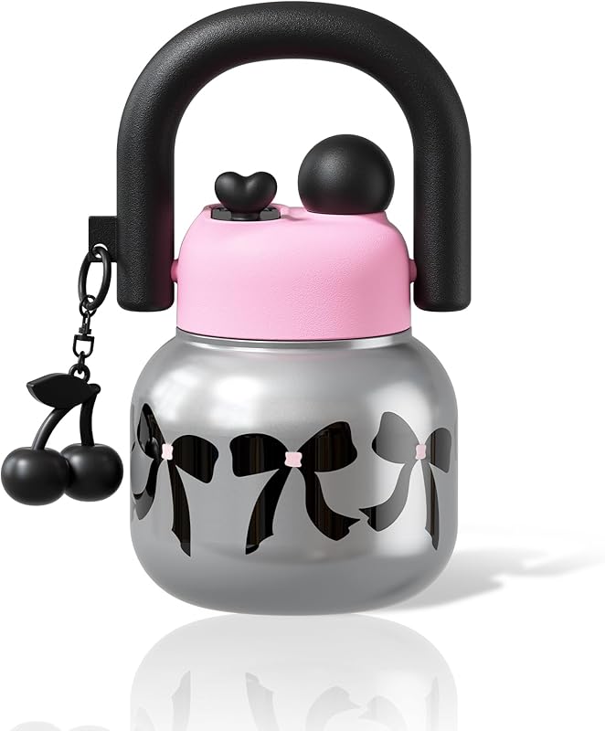 22 oz Water Bottle with Straw and Carry Handle
