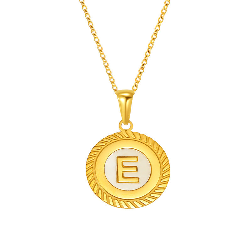 Shell 26 Letter Pendant Jewelry