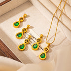 Water Drop 26 Letter Necklace