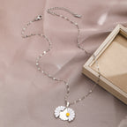 Small Daisy Necklace Openable Pendant