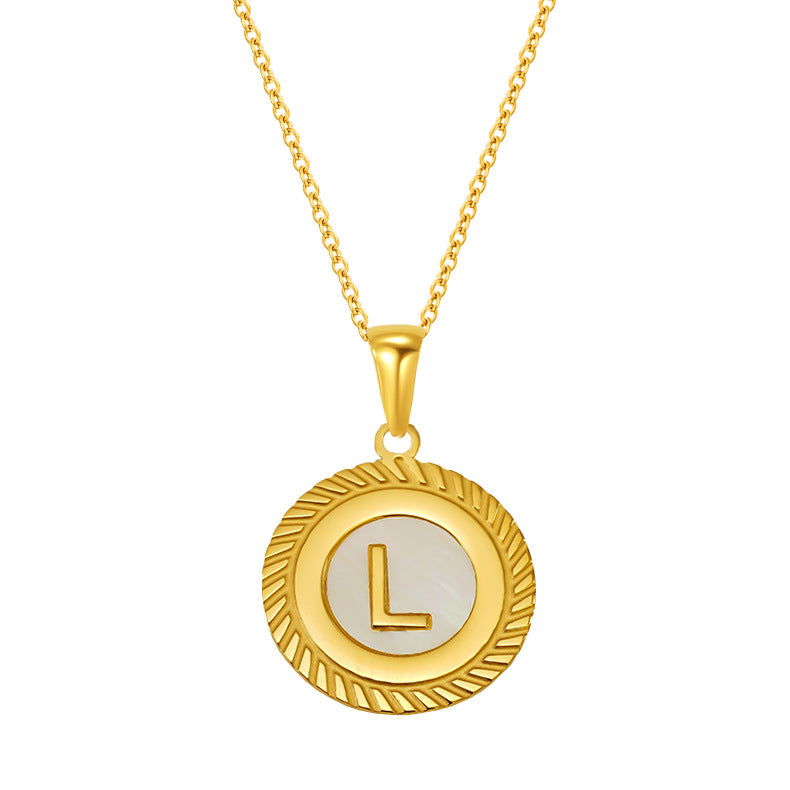 Shell 26 Letter Pendant Jewelry