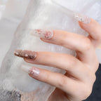 Pink Bow & Pearl Accent Nails - Sweet & Elegant Manicure Set
